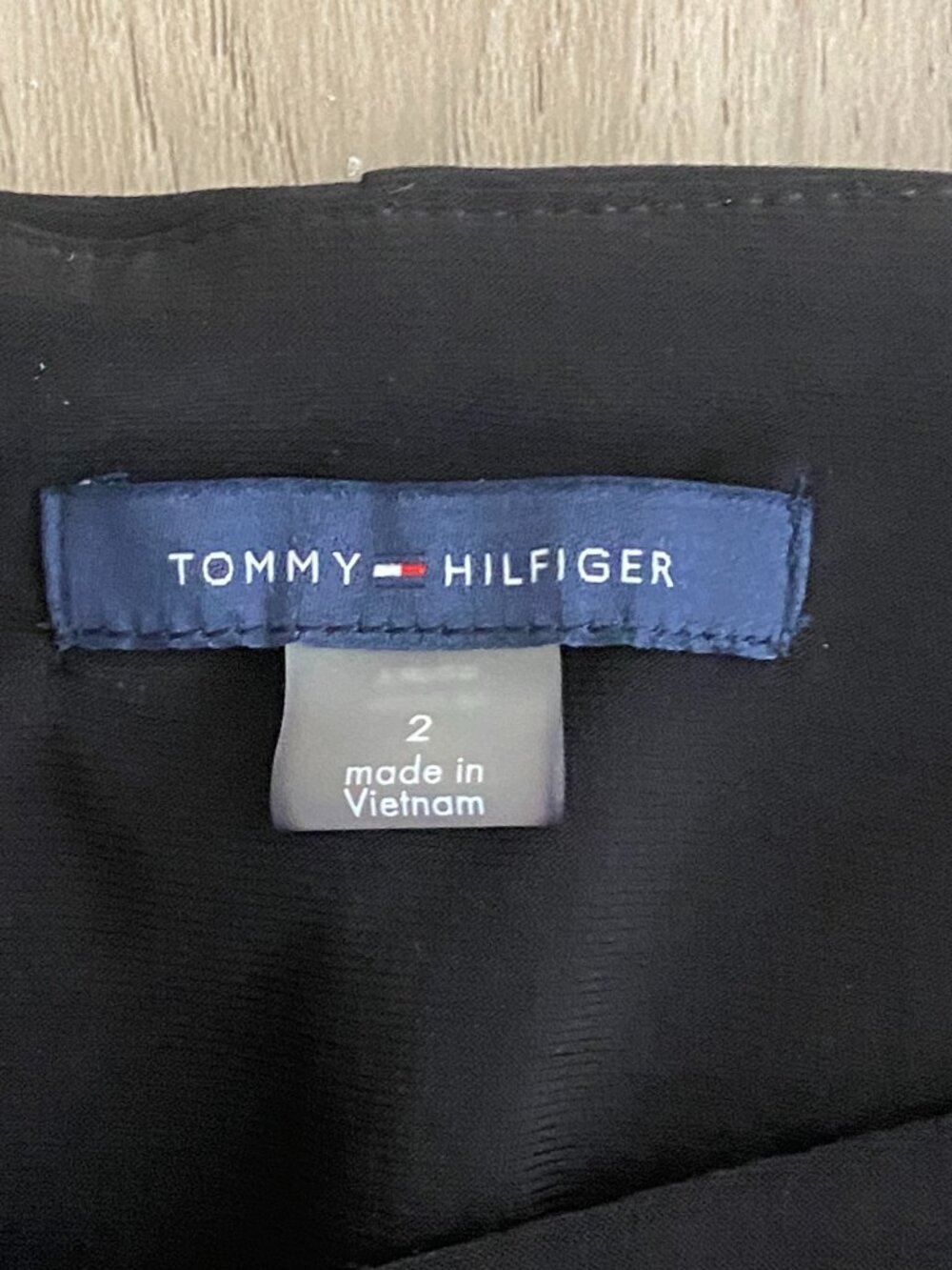 NWT Tommy Hilfiger Black Midi Dress Size 2 | Ruched Sleeve LBD | Cocktail Dress - Picture 5 of 8
